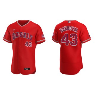 Men's Los Angeles Angels Patrick Sandoval Red Authentic Jersey