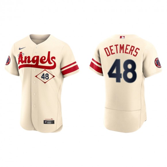 Men's Los Angeles Angels Reid Detmers Cream 2022 City Connect Authentic Jersey