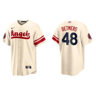 Men's Los Angeles Angels Reid Detmers Cream 2022 City Connect Replica Jersey