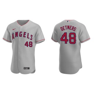 Men's Los Angeles Angels Reid Detmers Gray Authentic Road Jersey