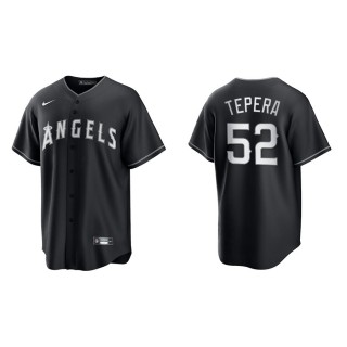 Men's Angels Ryan Tepera Black White Replica Official Jersey