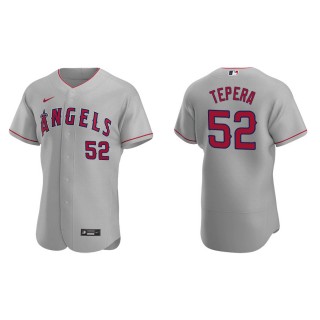 Men's Angels Ryan Tepera Gray Authentic Road Jersey