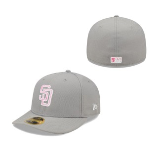 Men's San Diego Padres Gray 2022 Mother's Day On-Field Low Profile 59FIFTY Fitted Hat