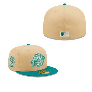 Men's San Diego Padres Natural Teal Mango Forest 59FIFTY fitted hat