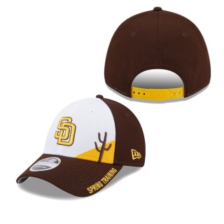 Men's San Diego Padres White Brown Spring Training Icon 9FORTY Snapback Hat