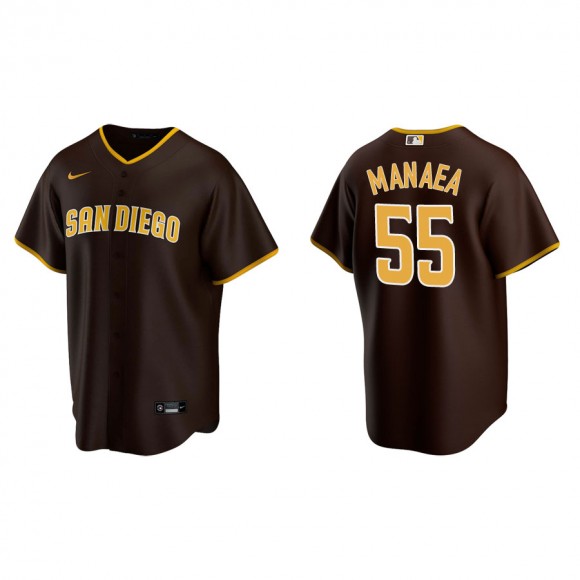 Men's Padres Sean Manaea Brown Replica Road Jersey