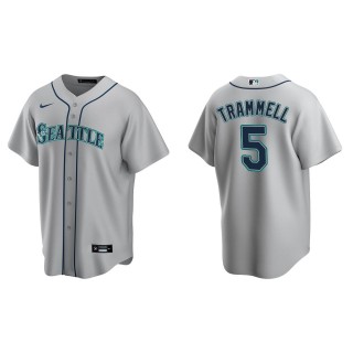 Men's Seattle Mariners Taylor Trammell Gray Replica Road Jersey