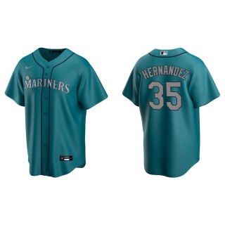 Men's Seattle Mariners Teoscar Hernandez Aqua Replica Alternate Jersey