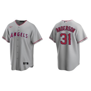 Men's Los Angeles Angels Tyler Anderson Gray Replica Road Jersey