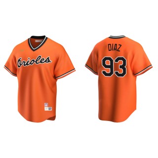 Men's Orioles Yusniel Diaz Orange Cooperstown Collection Alternate Jersey