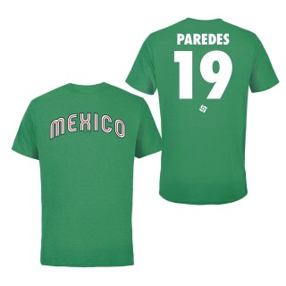 Men's Mexico Baseball Isaac Paredes LEGENDS Green 2023 World Baseball Classic Name & Number T-Shirt