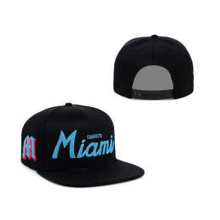 NLB Miami Giants Rings & Crwns Black Snapback Hat