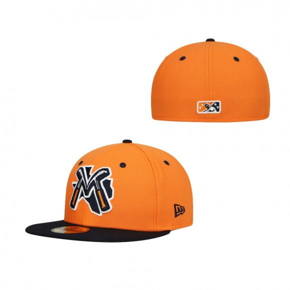 Midland Rockhounds Orange Authentic Collection Road 59FIFTY Fitted Hat