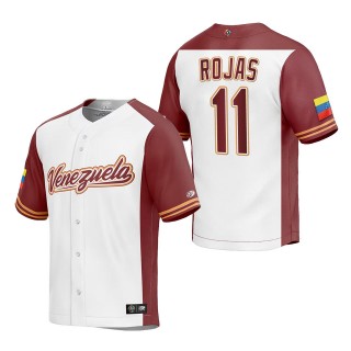 Miguel Rojas Men's Venezuela Baseball White 2023 World Baseball Classic Replica Jersey