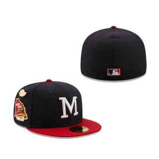 Milwaukee Braves 1957 Logo History Fitted Hat