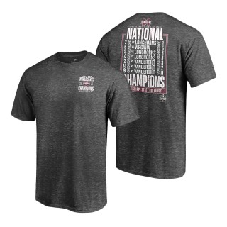 Mississippi State 2021 NCAA Men's Baseball College World Series Champions Fastball Schedule T-Shirt Heathered Charcoal