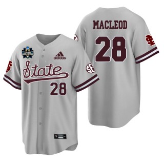 Mississippi State Christian MacLeod Gray 2021 College World Series Champions College Baseball Jersey