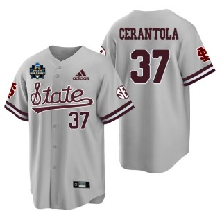 Mississippi State Eric Cerantola Gray 2021 College World Series Champions College Baseball Jersey