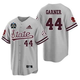 Mississippi State Kace Garner Gray 2021 College World Series Champions College Baseball Jersey