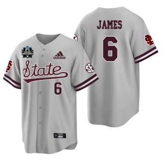 Mississippi State Kamren James Gray 2021 College World Series Champions College Baseball Jersey