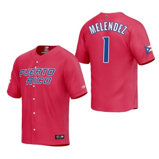 MJ Melendez Puerto Rico Baseball Red 2023 World Baseball Classic Replica Jersey