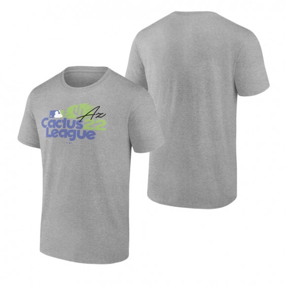 MLB Heathered Gray 2022 MLB Spring Training Cactus League Logo T-Shirt