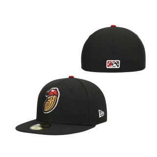 Men's Modesto Nuts Black Authentic Collection Team Home 59FIFTY Fitted Hat