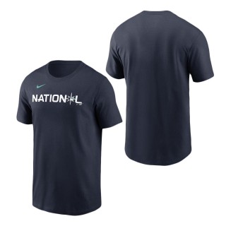 Navy 2023 MLB All Star Game Wordmark T-Shirt