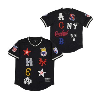 Negro League Baseball Mesh Replica V-Neck Jersey Black