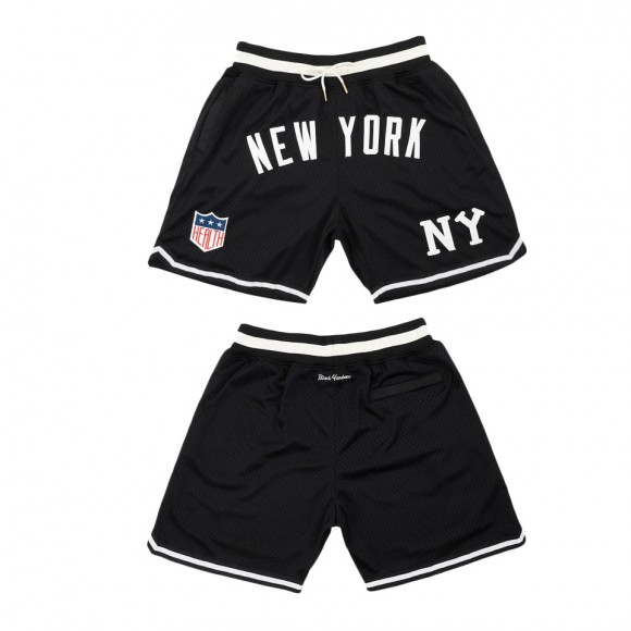 New York Black Yankees Replica Mesh Shorts Black