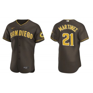 Men's San Diego Padres Nick Martinez Brown Authentic Road Jersey