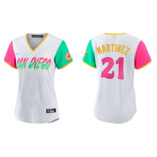 Women's San Diego Padres Nick Martinez White 2022 City Connect Replica Jersey