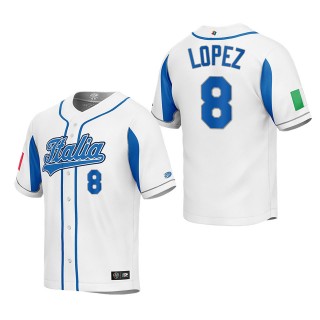 Nicky Lopez Italy Baseball White 2023 World Baseball Classic Replica Jersey