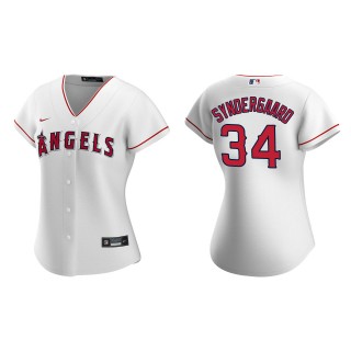 Noah Syndergaard Women's Los Angeles Angels White Replica Jersey