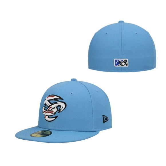 Omaha Storm Chasers Light Blue Authentic Collection Team Alternate 59FIFTY Fitted Hat