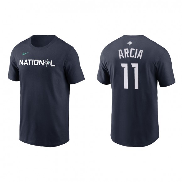 Orlando Arcia National League Navy 2023 MLB All-Star Game T-Shirt