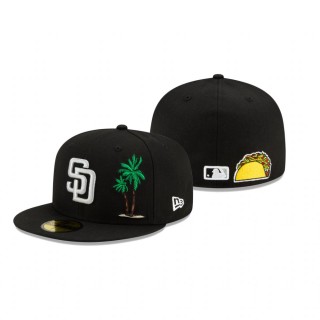 San Diego Padres Black City Sky Blue Undervisor 59FIFTY Hat