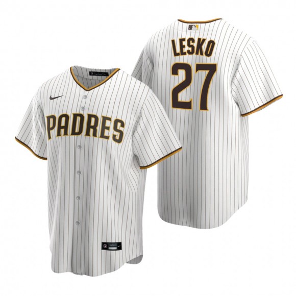 San Diego Padres Dylan Lesko White Brown 2022 MLB Draft Home Replica Jersey