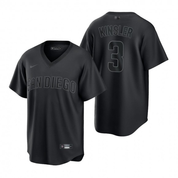 San Diego Padres Ian Kinsler Black Pitch Black Fashion Replica Jersey