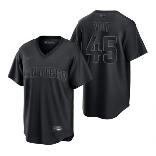 San Diego Padres Luke Voit Black Pitch Black Fashion Replica Jersey