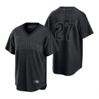 San Diego Padres Matt Beaty Black Pitch Black Fashion Replica Jersey