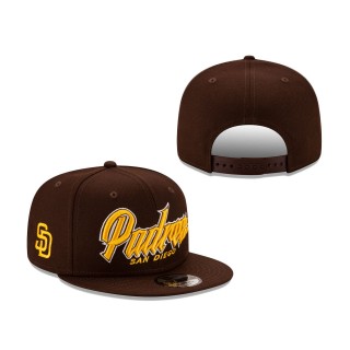 Padres Slab Snapback Hat Brown