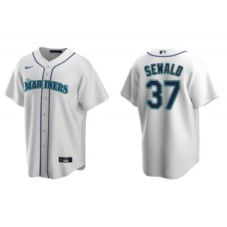 Men's Seattle Mariners Paul Sewald White Replica Home Jersey