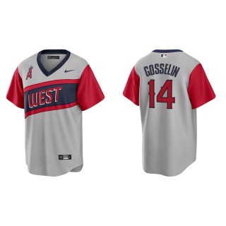 Men's Los Angeles Angels Phil Gosselin Gray Little League Classic Replica Jersey