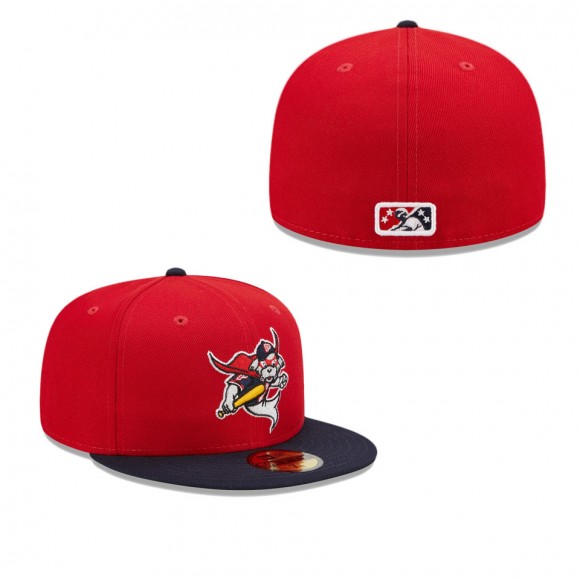 Portland Sea Dogs Red Navy Marvel x Minor League 59FIFTY Fitted Hat