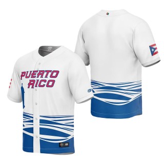 Men's Puerto Rico Baseball White 2023 World Baseball Classic Replica Jersey