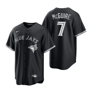 Blue Jays Reese McGuire Nike Black White 2021 All Black Fashion Replica Jersey