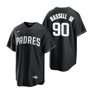 Robert Hassell III Padres Nike Black White 2021 All Black Fashion Replica Jersey