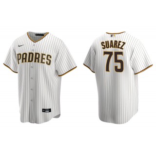 Men's San Diego Padres Robert Suarez White Brown Replica Home Jersey