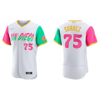 Men's San Diego Padres Robert Suarez White 2022 City Connect Authentic Jersey